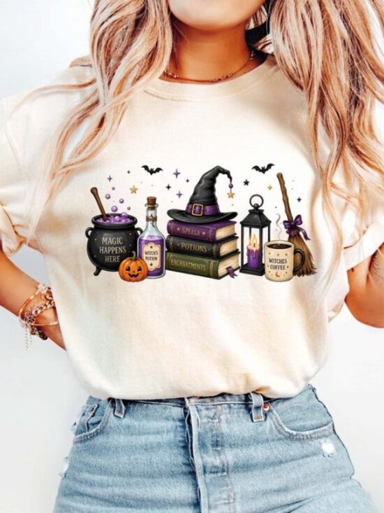 Other - Magic Happens Here Halloween T-Shirt, Spooky Season Shirt